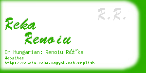 reka renoiu business card